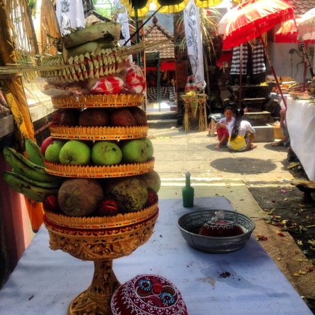 The Pajegan for ceremony in the afternoon. It is done oneday before Nyepi.